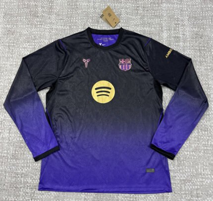 2026-2027 Barcelona Away Black Purple Long sleeves Soccer Jersey AAA