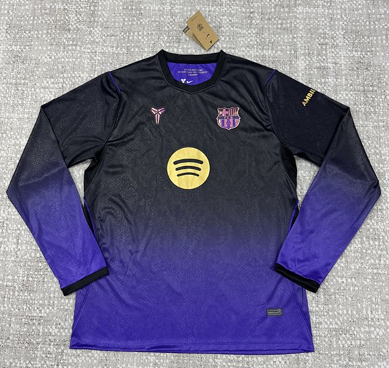 7d3d196f 2026-2027 Barcelona Away Black Purple Long sleeves Soccer Jersey AAA - Image 1