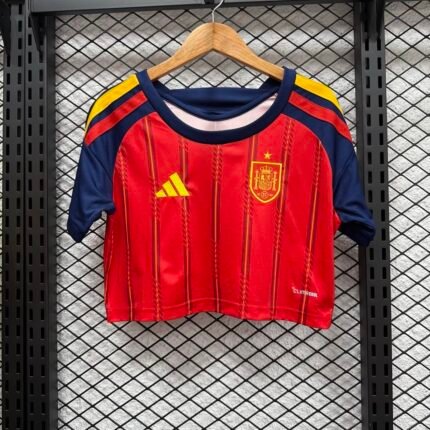 2026-27 Spain Home Red Women Soccer Short Jersey AAA