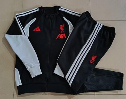 26-27 Liverpool Black Thailand Soccer Jacket Uniform