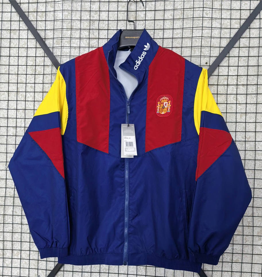 7ec84c35 2026 World Cup Spain Red Blue Windbreaker Soccer Jacket - Image 1