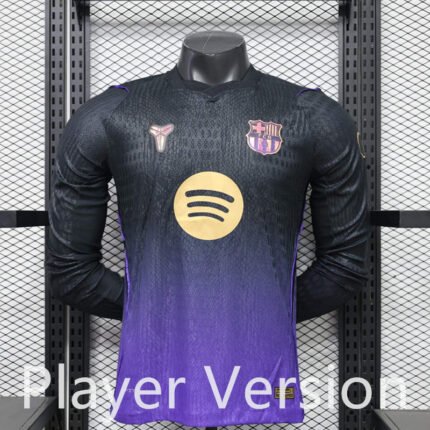 Player Version 26-27 Barcelona  Away Black Purple Thailand LS Soccer Jersey AAA