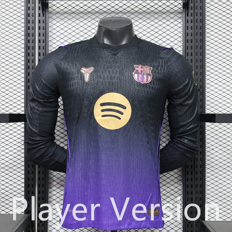 80c147f5 Player Version 26-27 Barcelona Away Black Purple Thailand LS Soccer Jersey AAA - Image 1