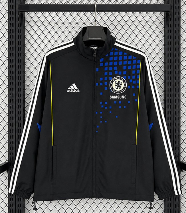 85515fa8 2011-12 Chelsea Black Windbreaker Soccer Jacket - Image 1