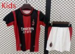 2026-2027 AC Milan Home Red Black kids/youth  Soccer uniform