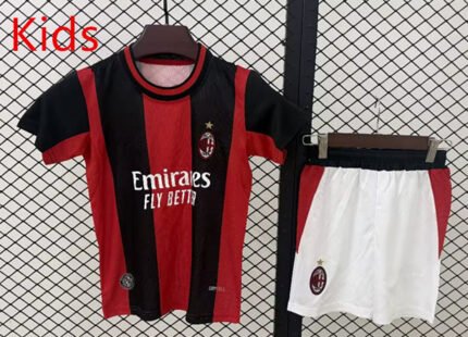 2026-2027 AC Milan Home Red Black kids/youth  Soccer uniform