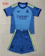 2026-27 Real Madrid Goalkeeper Lake Blue kids/youth Soccer uniform