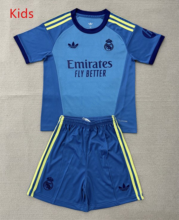 8df82d42 2026-27 Real Madrid Goalkeeper Lake Blue kids/youth Soccer uniform - Image 1