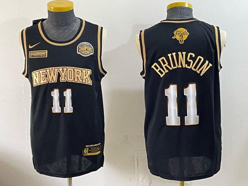 8fc9f217 Champion Edition 2026 NBA New York Knicks Black #11 Jersey - Image 1