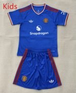 2026-2027 Manchester United Blue kids/youth  Soccer uniform