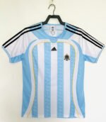 Retro version 2006 Argentina Blue White  Soccer Jersey AAA