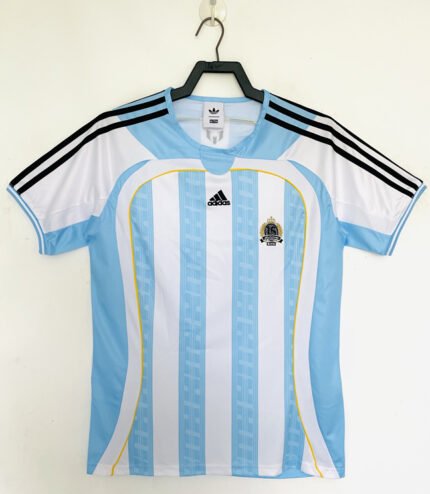 Retro version 2006 Argentina Blue White  Soccer Jersey AAA