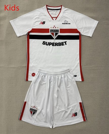 2026-2027 São Paulo Home White kids/youth  Soccer uniform