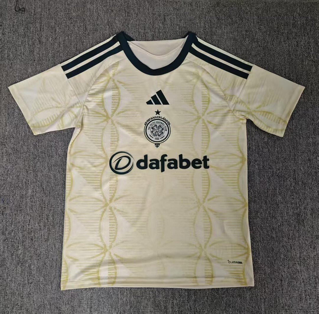 9889e1df 2026-27 Celtic Third Away Apricot Soccer Jersey AAA - Image 1