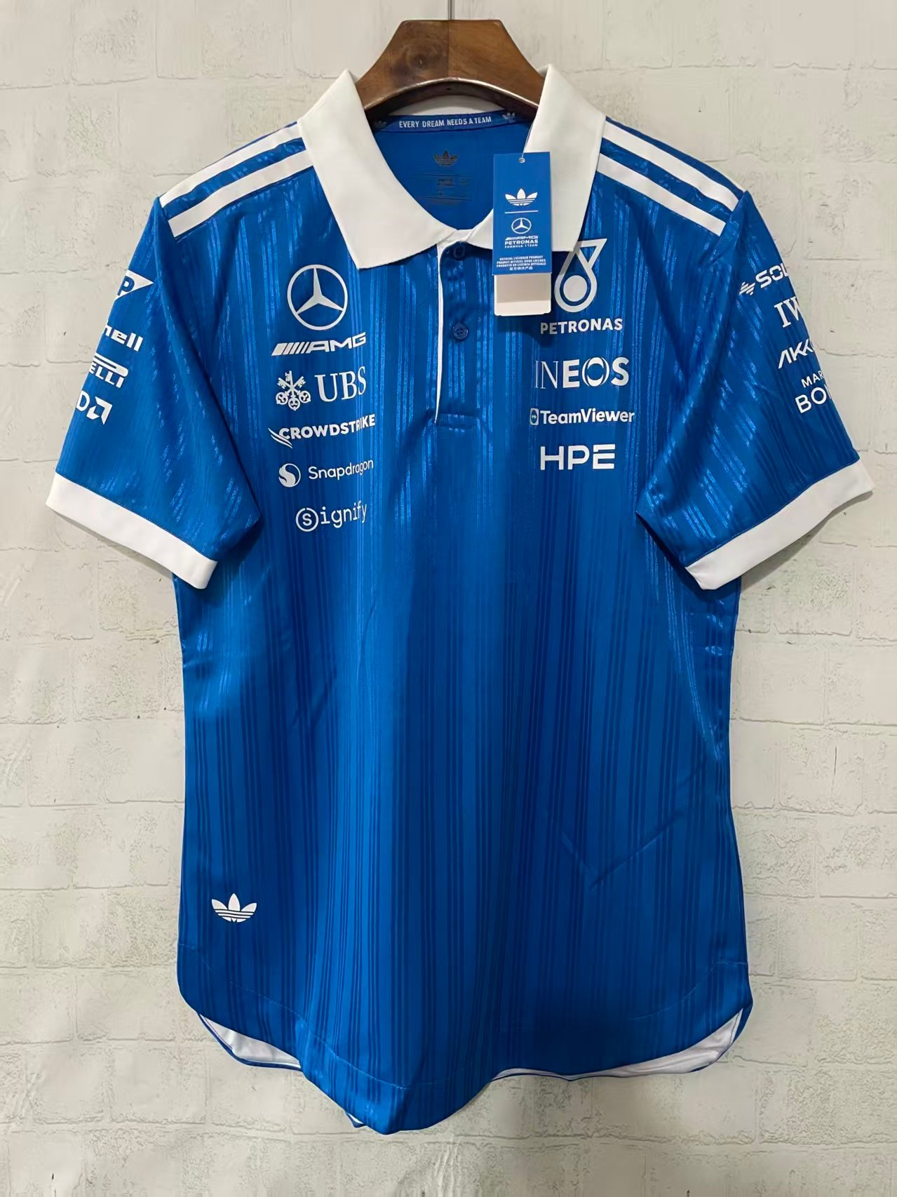 9be4b026 (S-5xl)2026-2027 F1 Mercedes Blue Racing Suit - Image 1