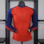 (2 star)Player Version 2026-2027 Spain Home Red Long sleeves Soccer Jersey AAA - Image 2