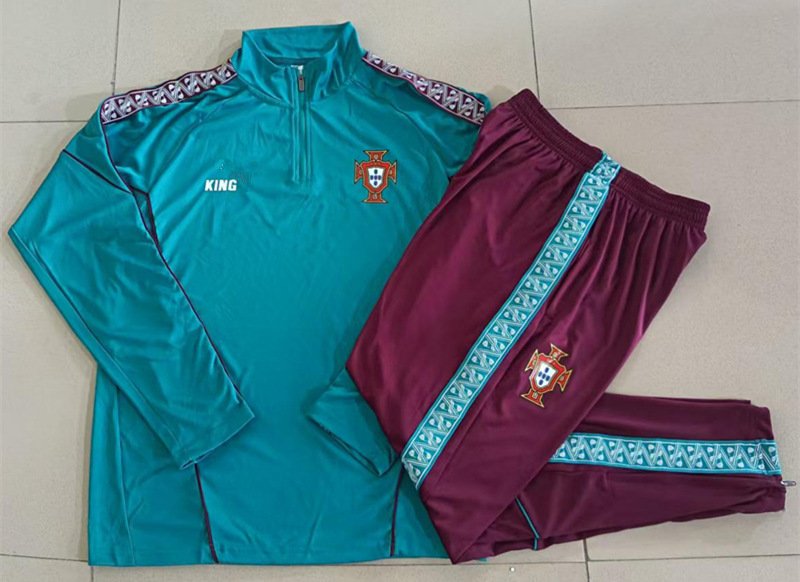 9fdabb47 2026-27 Portugal Green Soccer Tracksuit Uniform - Image 1