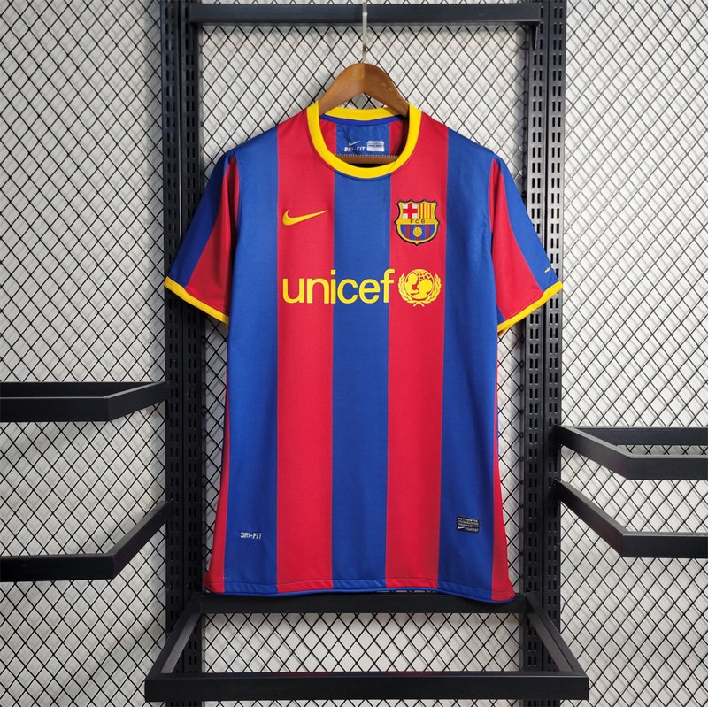 IMG_4938 Retro Version 2010-11 Barcelona Home Red Blue Thailand Soccer Jersey AAA - Image 1
