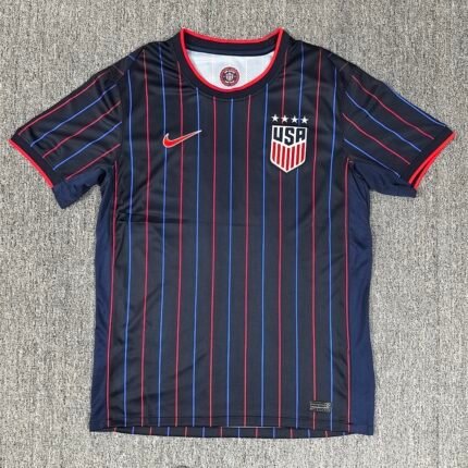 2025-26 USA Away Blue Red Soccer Jersey AAA