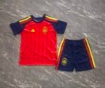 (2 star)2026-2027 Spain Home Red kids/youth  Soccer uniform
