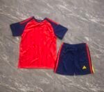 (2 star)2026-2027 Spain Home Red kids/youth  Soccer uniform - Image 2