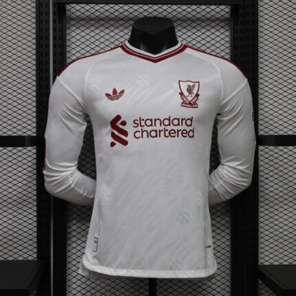 Player Version 2026-27 Liverpool Away White Long-sleeved  Soccer Jersey AAA