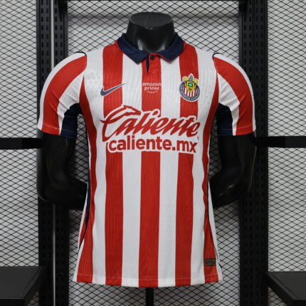 Player version 26-27 Chivas Home White Red Thailand  Soccer Jersey AAA
