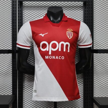 Player version 26-27 Monaco Home White Red Thailand  Soccer Jersey AAA