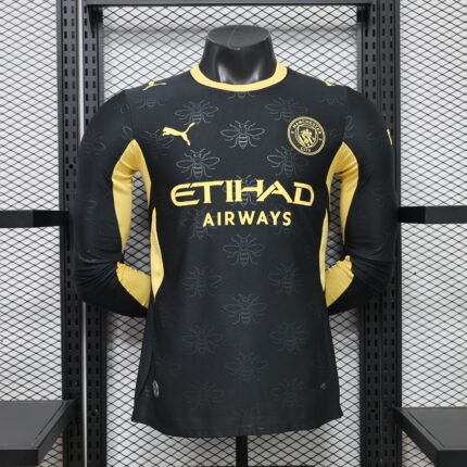 Player version 26-27 Manchester City 2nd Away Black Long-sleeved Soccer Jersey AAA