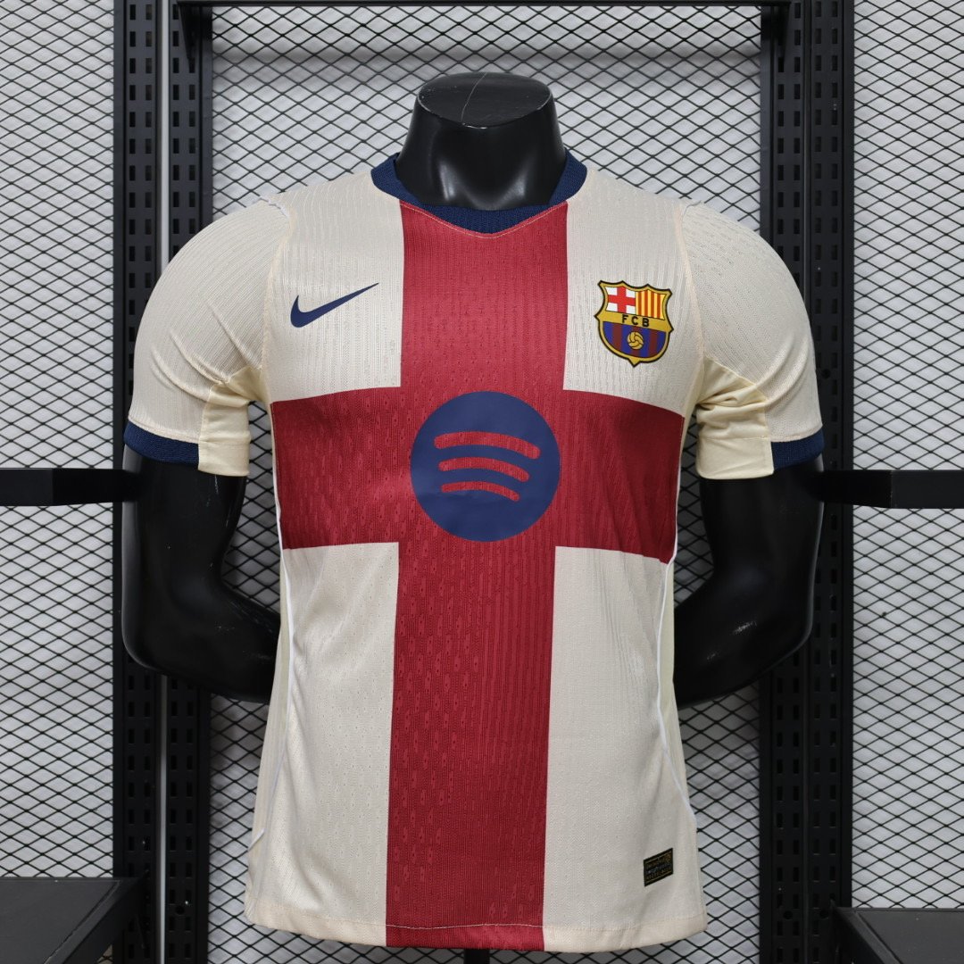 IMG_5255 Player version 26-27 Barcelona Away Apricot Soccer Jersey AAA - Image 1