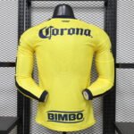 Player Version 26-27 Club America Home Yellow  Long-sleeved  Soccer Jersey AAA - Image 2