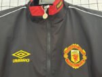Retro version 96-97 Manchester United Black Red Windbreaker  Soccer Jacket - Image 4