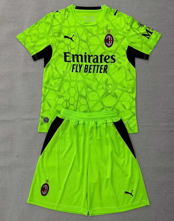 a733ce27-04fc-4035-9f4f-e8c8db1cc63a 2026-2027 AC Milan Goalkeeper Green Soccer Uniform - Image 1