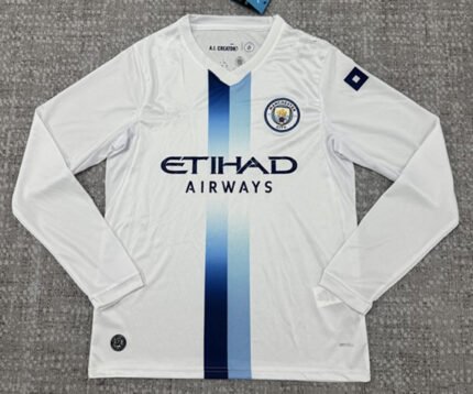（S-4XL） 2026-2027 Manchester City 2nd Away White Soccer Long sleeves Jersey AAA