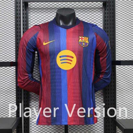 Player Version 26-27 Barcelona Home Blue Red Thailand LS Soccer Jersey AAA