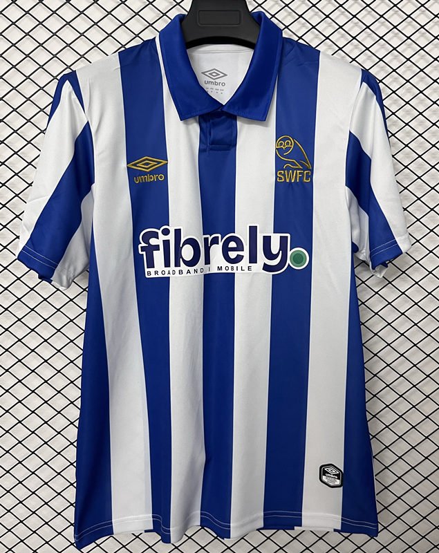a8b4cfd9 26-27 Sheffield Wednesday Home Blue White Soccer Jersey AAA - Image 1
