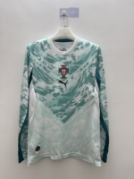2026-27 Portugal Away White Green Long sleeves Soccer Jersey AAA