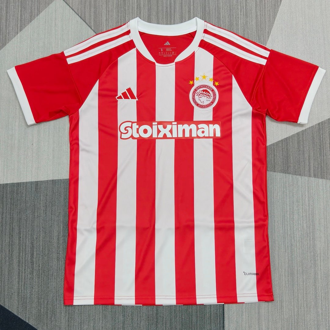 aacd39e0 2026-27 Olympiacos Home White Red Soccer Jersey AAA - Image 1