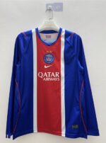 2026-2027 Paris Home Red Blue Long sleeves Soccer Jersey AAA