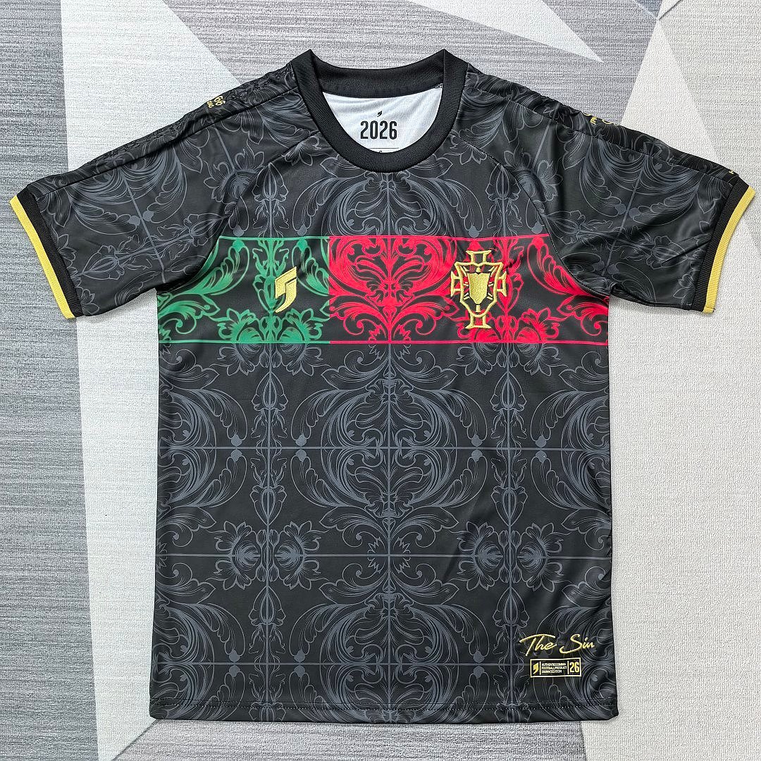 _cuva 2026-2027 Portugal Black Soccer Jersey AAA - Image 1