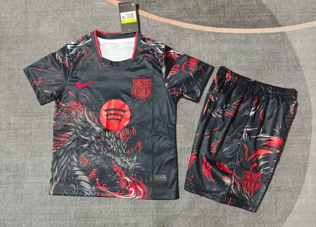 ba6ce61b 2026-27 Barcelona Red Black kids/youth Soccer uniform - Image 1