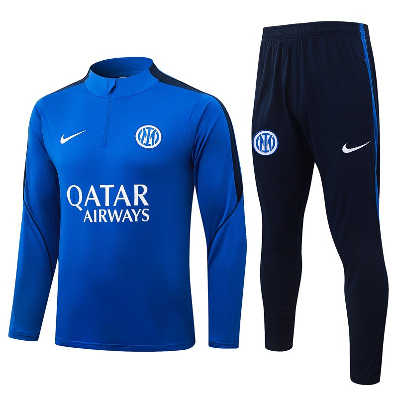 bb860bdb 2026-27 Inter Milan Blue Soccer Tracksuit Uniform - Image 1