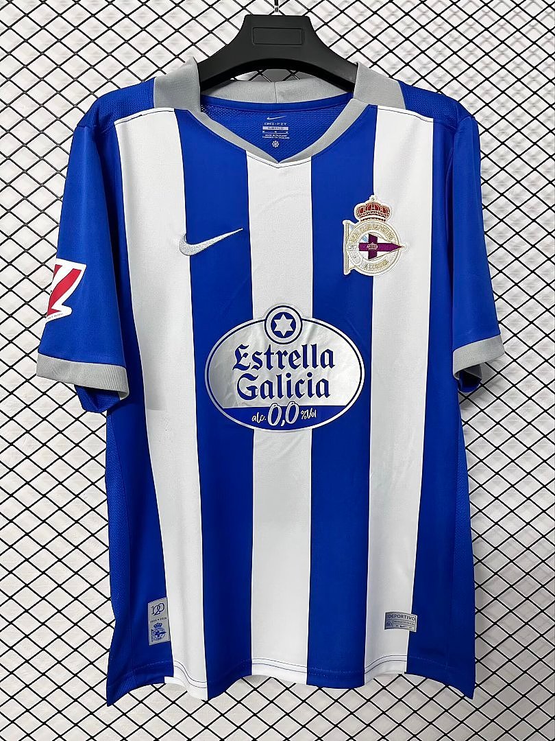 bcfc6369 2026-27 Deportivo La Coruña Home Blue White Soccer Jersey AAA - Image 1