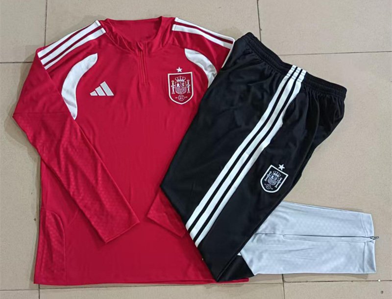 beedb3a8 2026-27 Spain Red Soccer Tracksuit Uniform - Image 1