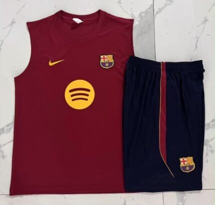 2026-27 Barcelona Red Vest Soccer Uniform
