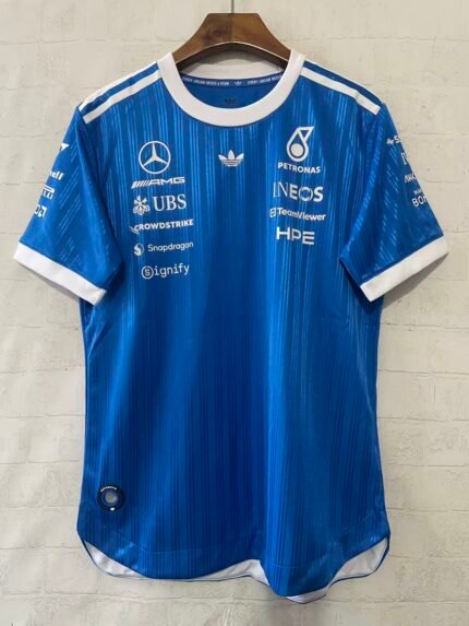 （S-5xl)2026-2027 F1 Mercedes Blue Racing Suit