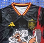 2026-2027 One Piece Luffy Themed Edition Spain Black Soccer Jersey AAA - Image 3