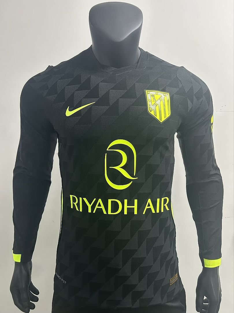 ca25c67a Player version 2026-2027 Atletico Madrid Away Black Long sleeves Soccer Jersey AAA - Image 1