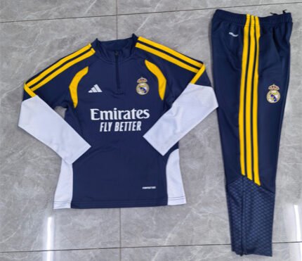 2026-27 Real Madrid Royal Blue Soccer Tracksuit Uniform