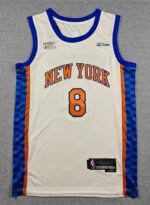 2026 City Version NBA New York Knicks Off White #8